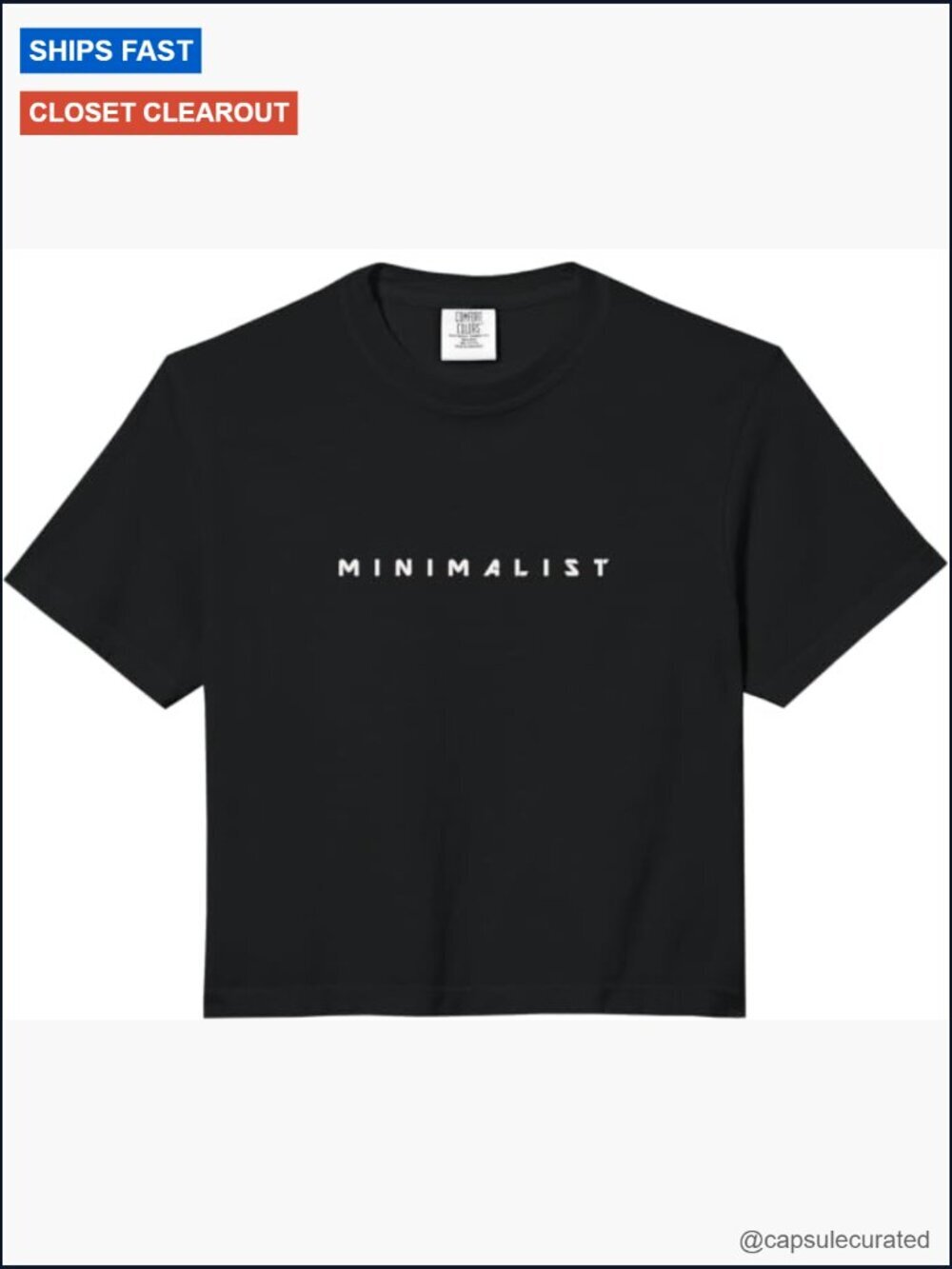 Boxy Crop Tee Soft-Washed Cotton Heavyweight Lived-In Feel